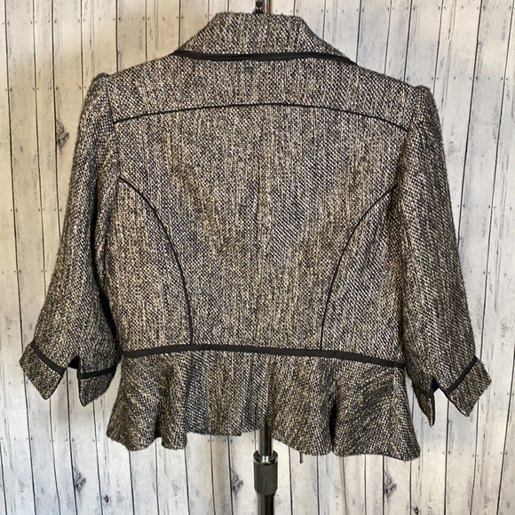 White House Black Market Tweed Peplum ZipUp Blazer - Picture 8 of 8